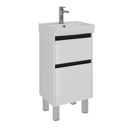 Тумба под раковину LeMark Combi LM03C45T-black 40х30 напольная цвет белый