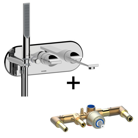 Комплект смесителей Bossini APICE Z00555.030+Z00546000 встраиваемый хром