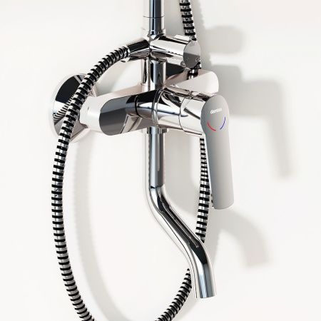 Душевая стойка Damixa Jupiter 977740000 настенная цвет хром