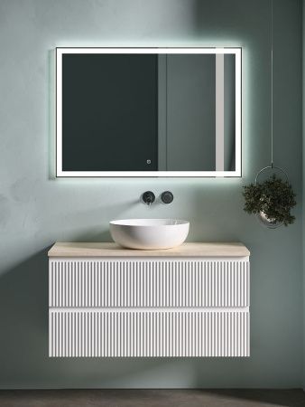 Тумба под раковину Sancos SNOB R SNR100W 100х40 подвесная цвет белый