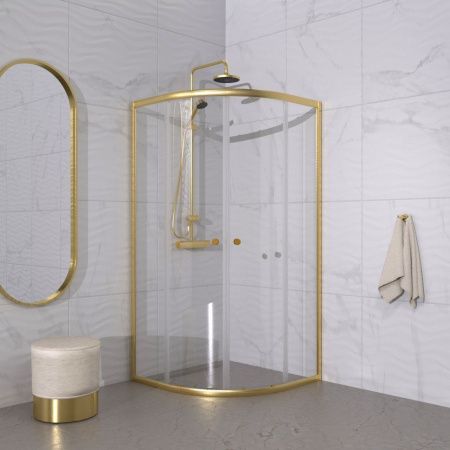 Душевой уголок Тритон Альфа-Голд Щ0000073922 90х90 стекло прозрачное профиль хром без поддона
