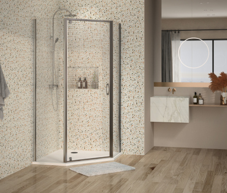 Душевой уголок Azario Dallas AZ-112P 90*90 90х90 стекло прозрачное профиль хром без поддона