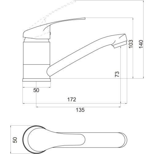 Смеситель для кухни Savol S-T4501-1 на мойку хром - фото 3
