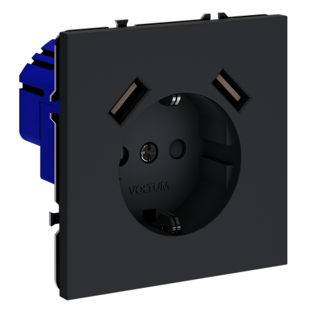 Розетка с USB, А+А VOLTUM S70 VLS040407