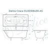 Ванна чугунная Delice Grace DLR230643R-AS 170х70 пристенная прямоугольная без ножек с отверстиями под ручки
