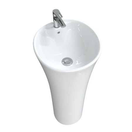 Раковина из сантехнического фарфора Cerutti SPA CT7274 50х50 напольная цвет белый 1 отверстие под смеситель