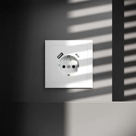 Розетка с USB, A+C VOLTUM S70 VLS040502