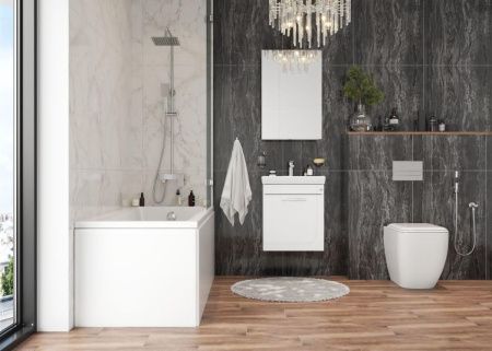 Зеркало-шкаф Onika Венеция 204201 40х70 подвесной цвет белый