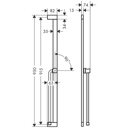 Душевая штанга Hansgrohe Unica 24405700 белый