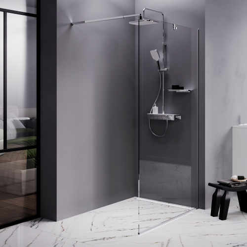 Душевая перегородка Am.Pm Func W84WI-110-F1-MTE 110х200 стекло прозрачное профиль хром глянцевый