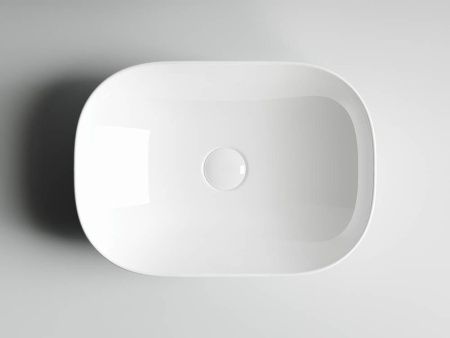 Раковина из сантехнического фарфора Ceramica Nova ELEMENT CN6009 50х30 накладная цвет белый без отверстий под смеситель