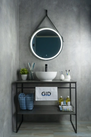 Раковина керамическая Gid Esfera 51102 40х40 накладная цвет белый без отверстий под смеситель