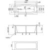 Ванна акриловая 1MarKa AELITA 01ае1880 180х80 пристенная прямоугольная без каркаса