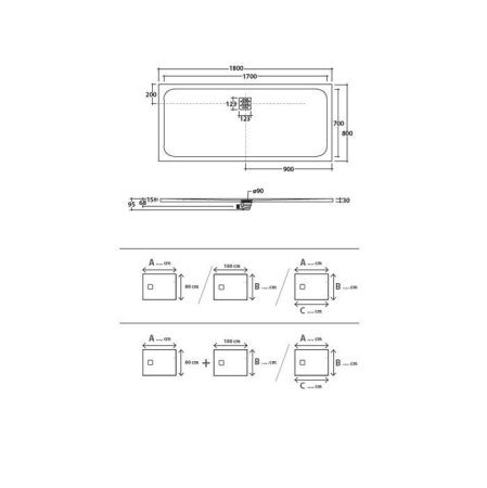 Душевой поддон из искусственного камня Globo Docciapietra DP12080 504 120х80 черный