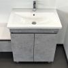Тумба с раковиной Comforty Осло 00-00006117CF 70х50 напольная цвет серый