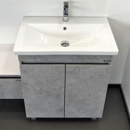 Тумба с раковиной Comforty Осло 00-00006117CF 70х50 напольная цвет серый