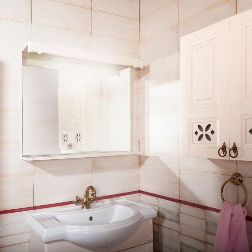 Зеркало с подсветкой Бриклаер 4627125413612 85х70 цвет бежевый - фото 4