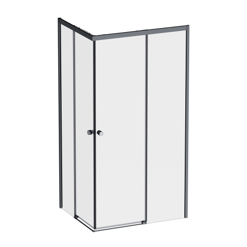 Душевой уголок Am.Pm X-Joy W94G-403-10080-BТ 98х78 стекло прозрачное профиль черный матовый без поддона - фото 2