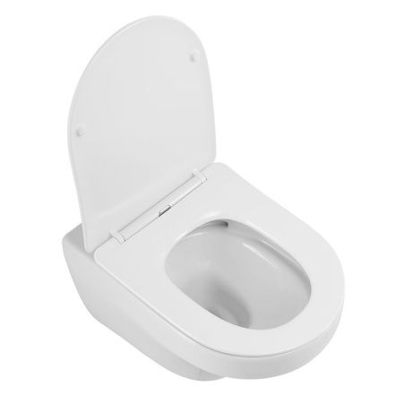 Чаша унитаза подвесная Cezares DUET CZR-2462-TH-TOR цвет белый без сиденья безободковая смыв торнадо