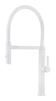 Смеситель для кухни Paulmark LEADER Le214101-431 на раковину белый матовый без термостата