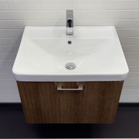 Тумба с раковиной Comforty Ангара 00-00021035CF 60х50 подвесная цвет коричневый