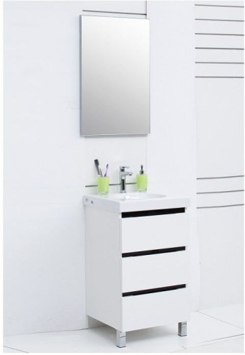 Зеркало в ванную De Aqua Сильвер 00258830 50х90 цвет серебро - фото 3