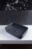 Раковина керамическая Allen Brau Fantasy 4.11021.AN 50х40 накладная цвет черный без отверстий под смеситель