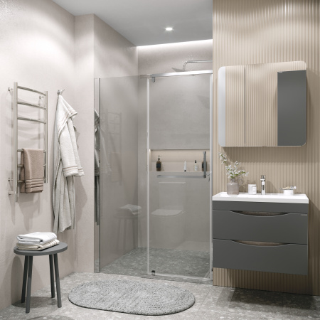 Душевая дверь Grossman Pragma 100.K33.03.110.10.00 110х195 стекло прозрачное профиль хром глянцевый