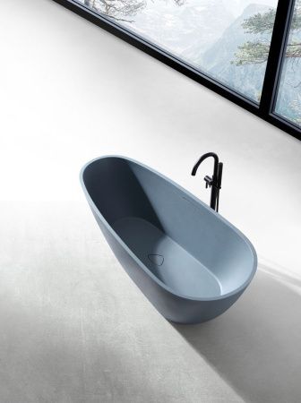 Ванна из искусственного камня Abber Dortmund AM9911G 170х75 отдельностоящая овальная с каркасом