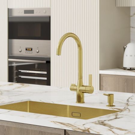 Смеситель для кухни IDDIS Pure PURMGFJi05 на мойку золото