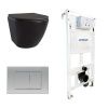Сет унитаз + инсталляция + кнопка CC.300.80.01+FP.310.46.01+AM25010 Nero