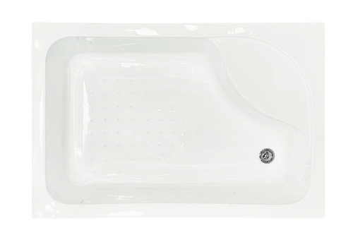 Душевой уголок Royal Bath BP RB8100BP-C-R 100х80 стекло прозрачное профиль белый с поддоном - фото 3