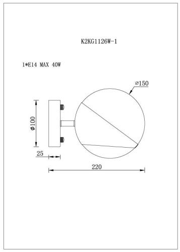 Бра Garda Decor K2KG1126W-1 - фото 2