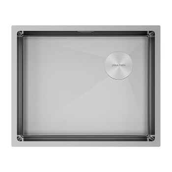Кухонная мойка Paulmark NEXT-SKEW 54 UNI PM885444-BS 54х44 цвет брашированная нержавеющая сталь поверхность матовая