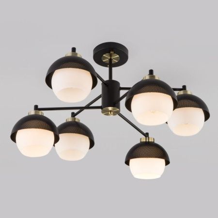 Люстра на штанге Eurosvet Nocciola (Ноцциола) 70106/6 черный Smart