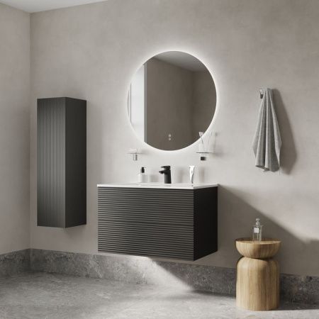 Шкаф-пенал Iddis Bild BIL30G0i97 30х110 подвесной цвет серый