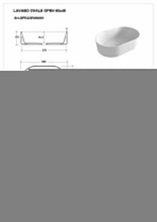 Раковина керамическая Olympia Open OPE42OV60001 60х40 накладная цвет белый