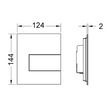Клавиша смыва механическая Tece TECEsquare 9242811 цвет хром