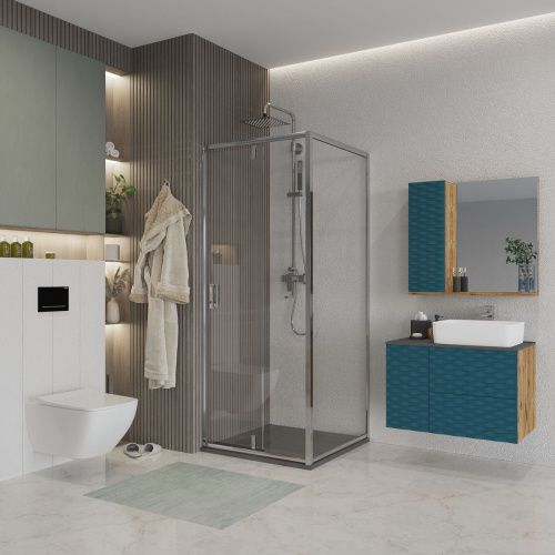 Душевой уголок Niagara Nova NG-63-10A-A100 100х100 стекло прозрачное профиль хром без поддона - фото 2