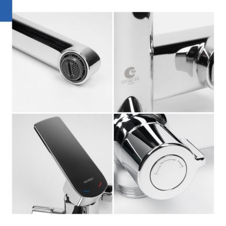 Смеситель для ванны Milardo Poli POLSB00M10 настенный хром