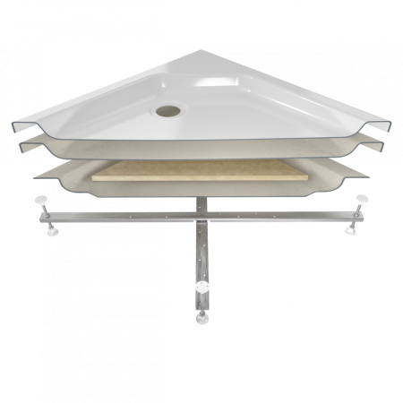 Душевой поддон акриловый Тритон Щ0000004026 90х90 белый с каркасом