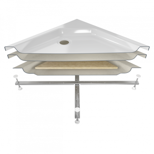 Душевой поддон Тритон Щ0000050808 100х100 акрил белый с каркасом - фото 3