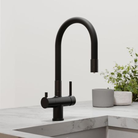 Смеситель для кухни Sancos Lucia SC4004MB на мойку черный