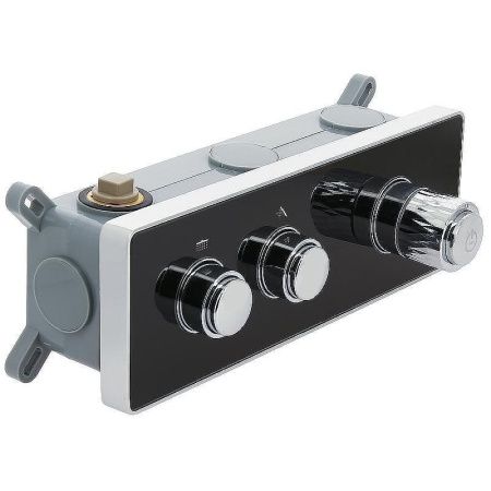 Душевая система ALMAes Olef TVZ-0898 встраиваемая в стену цвет черный с термостатом