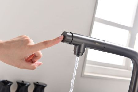 Смеситель для кухни Paulmark VIPER Vi213105-GM на мойку серый