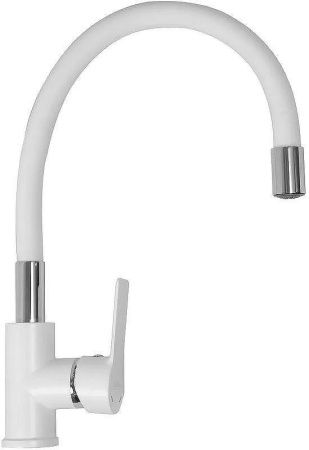 Смеситель для кухни Haiba HB70113-8 на мойку белый/хром