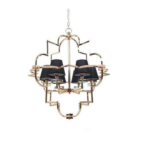 Люстра подвесная Lumina Deco Baltimore (Балтиморе) LDP 8020-6 GD+BK - фото 2