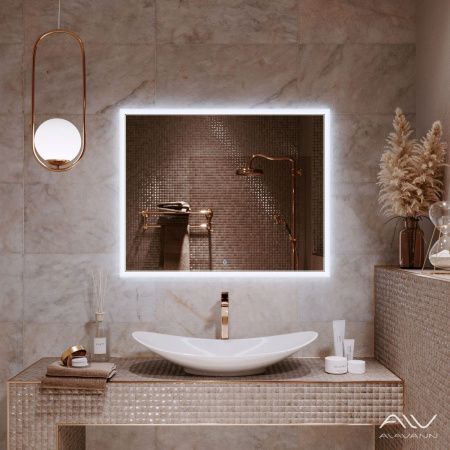 Зеркало с подсветкой Alavann Emma ALV0060001 100х80 подвесное