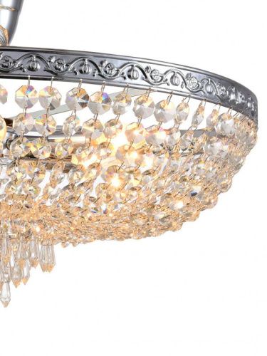 Люстра на штанге Natali Kovaltseva Rococo (Роцоцо) ROCOCO 81407/8C CHROME - фото 2