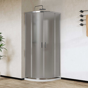 Душевой уголок Vincea City VSQ-5CT900MT 90х90 стекло текстурное профиль хром глянцевый без поддона